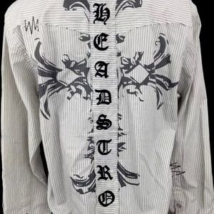 Roar Shirts - ROAR Mens Embroidered Button Front Shirt Size L Roar Shirts - ROAR Mens Embroidered Button Front Shirt Size L